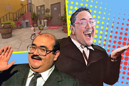 Édgar Vivar o El Señor Barriga de la serie El Chavo del 8 y Pedro Ortiz
