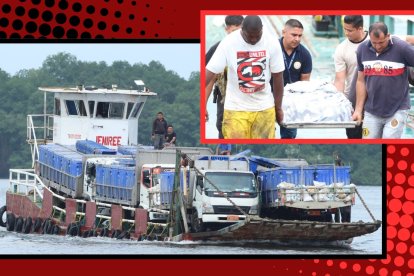 Los cuerpos fueron trasladados a la morgue de Criminalística. El capitán de la embarcación ayudó a retirar los cadáveres de los guardias.