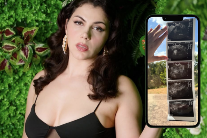 Valentina Nappi mostró una foto de una ecografía.