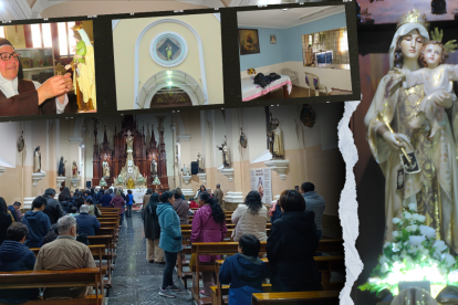 Decenas de creyentes  participan de la novena en honor a la Virgen del Carmen que finaliza este martes.