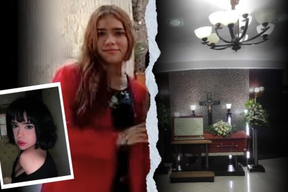 Los restos de Doménica Calle son velados en una sala privada, en medio del dolor de sus seres queridos.