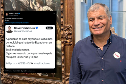 El expresidente Rafael Correa reaccionó a publicación del sacerdote César Piechestein.