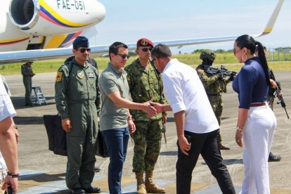 El presidente ecuatoriano Daniel Noboa estuvo en Esmeraldas.