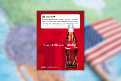 Donald Trump dijo que Coca Cola usará azúcar de caña real.