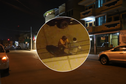 Momento registrado en video donde un hombre, presuntamente un policía de civil, detiene a un sospechoso en Vernaza Norte.