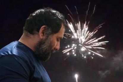 El cielo de Manta se iluminó con fuegos artificiales la noche del 16 de julio.