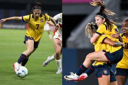 Emily Arias delantera de Ecuador que actua en el América de Brasil.