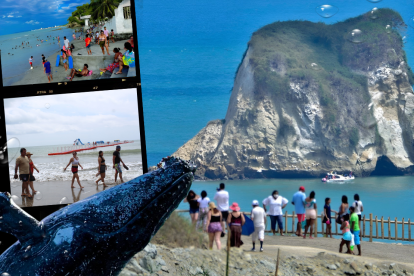 Decenas de familias escogieron esta playa de Esmeraldas para pasar las vacaciones escolares.