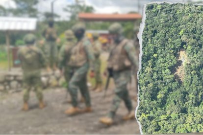 La toma aérea hecha por las autoridades en Arajuno, Pastaza.