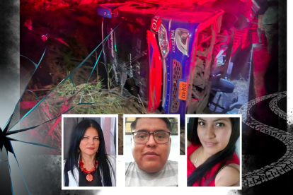 Agentes de la CTE realizan pericias para conocer circunstancias del accidente en el cual fallecieron tres personas.