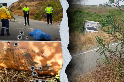 Los cuerpos de Javier Ballesteros Alegría, de 21 años, y de Jordan Huala Macías, quien registra antecedentes, son investigados por la Policía.