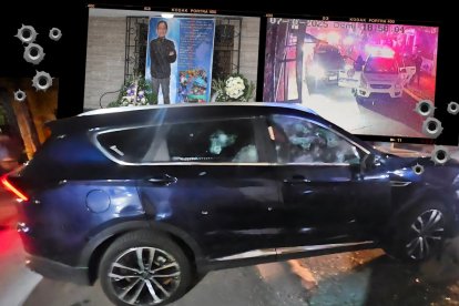 El  vehiculo que conducia Èdison Diaz.