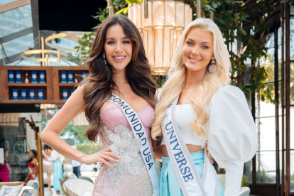 Nadia Mejía y la Miss Universo 2024, Victoria Kjaer
