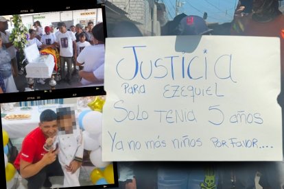 Padre e hijo, víctimas colaterales en distintos hechos de sangre. Al niño lo despidieron con globos blancos.