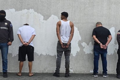 Los aprehendidos fueron encontrados luego de un monitoreo de cámaras de seguridad.