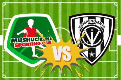 Mushuc Runa vs Independiente dell Valle por octavos de final de la Copa Sudamericana.