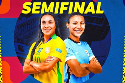 Las secciones femeninas de Brasil y Uruguay se miden en la semifinal de la Copa América 2025.