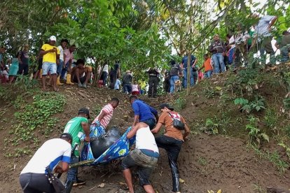 El cuerpo de la víctima fue encontrado dentro de un saco.