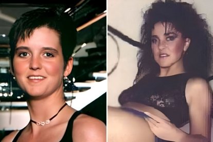 A la izquierda, Amy Lynn Bradley antes de su desaparición; a la derecha, una imagen que algunos creen podría ser ella años después.