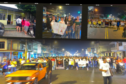 Los allegados y amigos de los cinco trabajadores hicieron una marcha y pidieron que se intensifique la búsqueda.