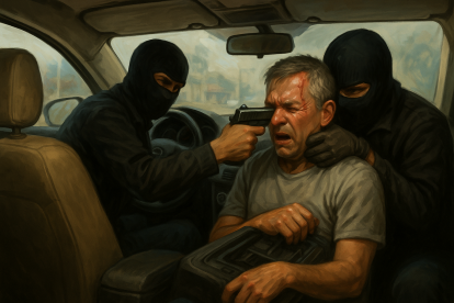 El conductor fue sometido por dos falsos pasajeros. Se lo llevaron a un taller en Guamaní.