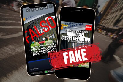 Imágenes manipuladas con identidad visual de Diario EXPRESO y Diario EXTRA circulan en redes sociales.