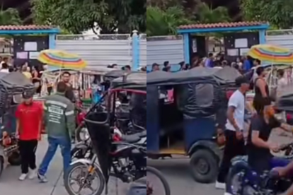 Familiares y dolientes huyen en medio del caos tras el ataque armado ocurrido a la salida del cementerio de Samborondón. Tres personas resultaron heridas.