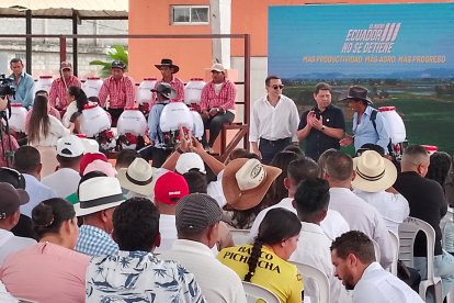 Daniel Noboa estuvo este 6 de agosto en El Laurel.