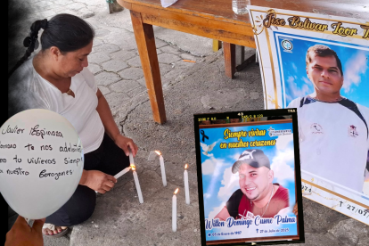 Moradores encendieron velas en el sitio donde se cometió el ataque armado.