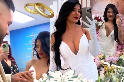 Lalama Onofre en su matrimonio civil, este 8 de agosto de 2025