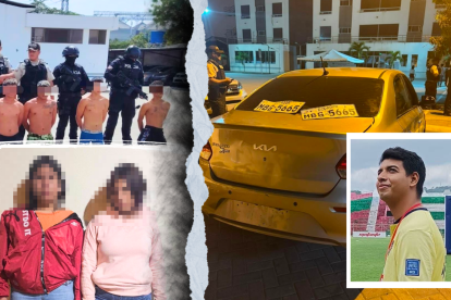 Los adultos ‘echaron al agua ‘ al adolescente. La policía analiza la evidencias halladas en un carro.