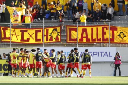 Aucas celebró ante Liga de Quito este 9 de agosto.