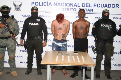 Los detenidos tenían tatuajes alusivos a la banda Chone Killers.
