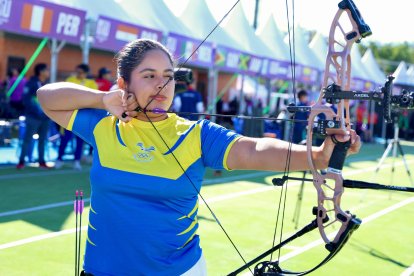 Blanca Rodrigo en la presentación  final ante México que le dio el oro en Juegos Panamericanos Junior.