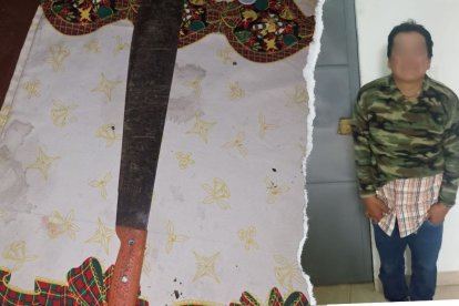 El sujeto dijo ser de Los Lobos. Le hallaron un machete.