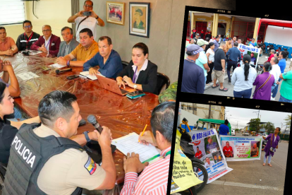 El jueves, familiares de los cinco obreros desaparecidos se reunieron con diferentes autoridades de la ciudad y provincia de Los Ríos.