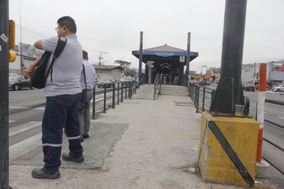 En esta estación, en la vía a Daule, ocurrió el ataque al guía penitenciario.