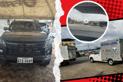 En el interior de la camioneta quedó muerto Óscar Andrés Carpio Soto.