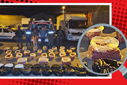 En Tulcán detuvieron a dos personas e incautaron el material que llevaban en un camión.