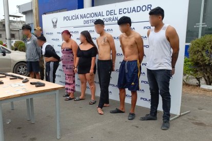 Los aprehendidos fueron atrapados durante allanamientos en cinco sectores de Durán.