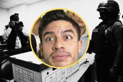 Daniel Salcedo estaba tomando café en plena audiencia y en la cárcel.