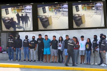 Los detenidos fueron presentados por la Policía.
