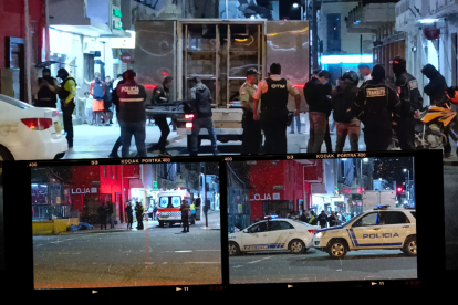 Personal de Criminalística levantó los cuerpos y cuatro vainas percutidas.