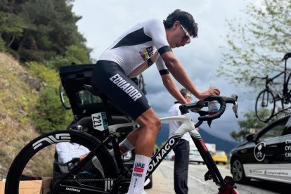 Mateo Ramírez, campeón nacional sub-23, compite desde esta temporada por el UAE Emirates, junto a su compatriota Jhonatan Narváez.