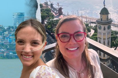 Úrsula Strenge y su hija Camila Nogales en Guayaquil