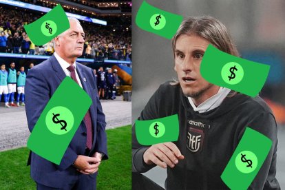 Gustavo Alfaro exDT de Ecuador y Sebastián Beccace actual entrenador de la Tri.