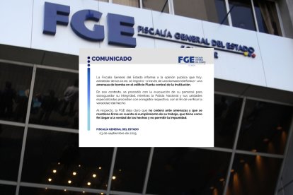 La Fiscalía General del Estado alertó de la situación en su edificio principal.