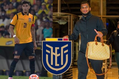 Piero Hincapié y Pedro Vite jugadores de Ecuador.