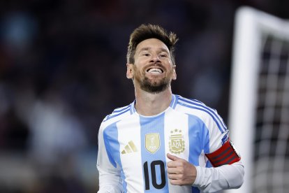Lionel Messi, en el juego ante Venezuela.
