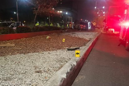 El vehículo, que está a nombre del animador, también se impactó contra un poste de alumbrado.